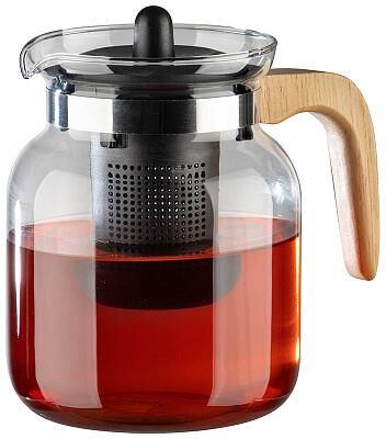 MALLONY Чайник заварочный, La Caffetteria, объём: 1500 мл, с деревянной ручкой/фильтр из полипропилена (910134)