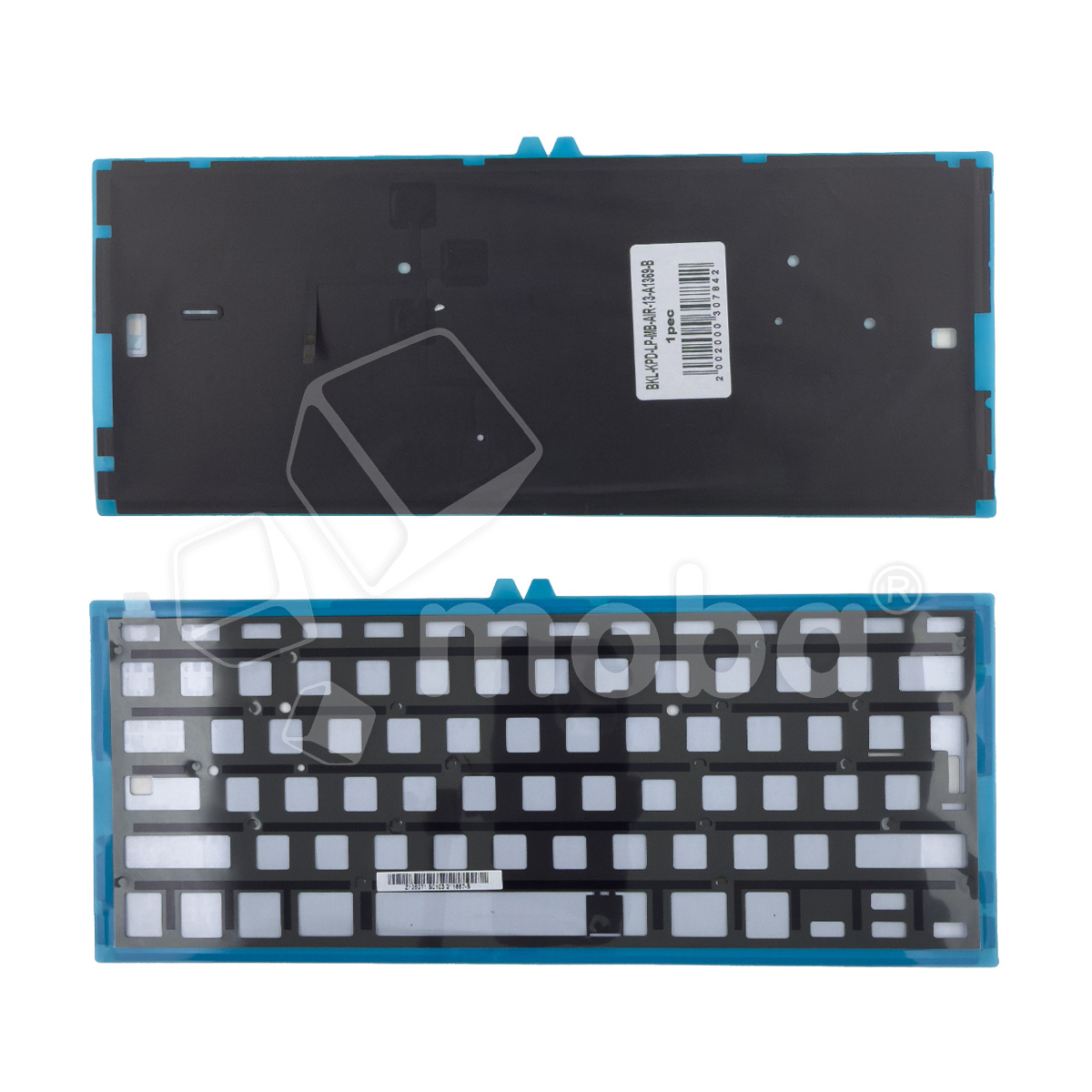 Подсветка клавиатуры для ноутбука MacBook Air 13" A1369/A1466 (2011-2017, Г-образный Enter RU) Черный