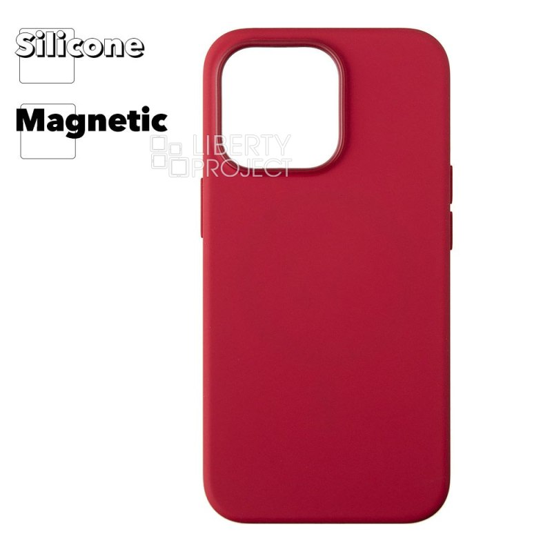 Силиконовый чехол для iPhone 13 Pro "Silicone Case" with MagSafe (RED)