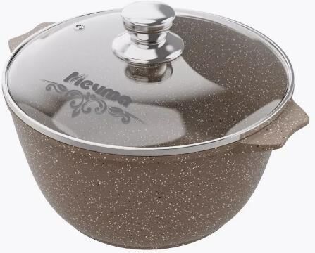 Кастрюля МЕЧТА 46806 Гранит brown 6,0л со стеклянная крышка