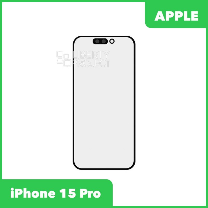 G+OCA PRO стекло для IPhone 15 Pro олеофобное покрытие (черный)