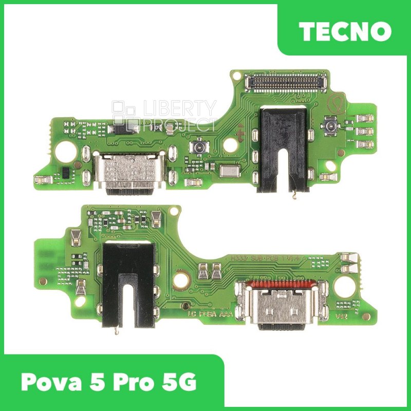Шлейф/FLC Tecno Pova 5 Pro 5G (LH8n) на системный разъём/микрофон