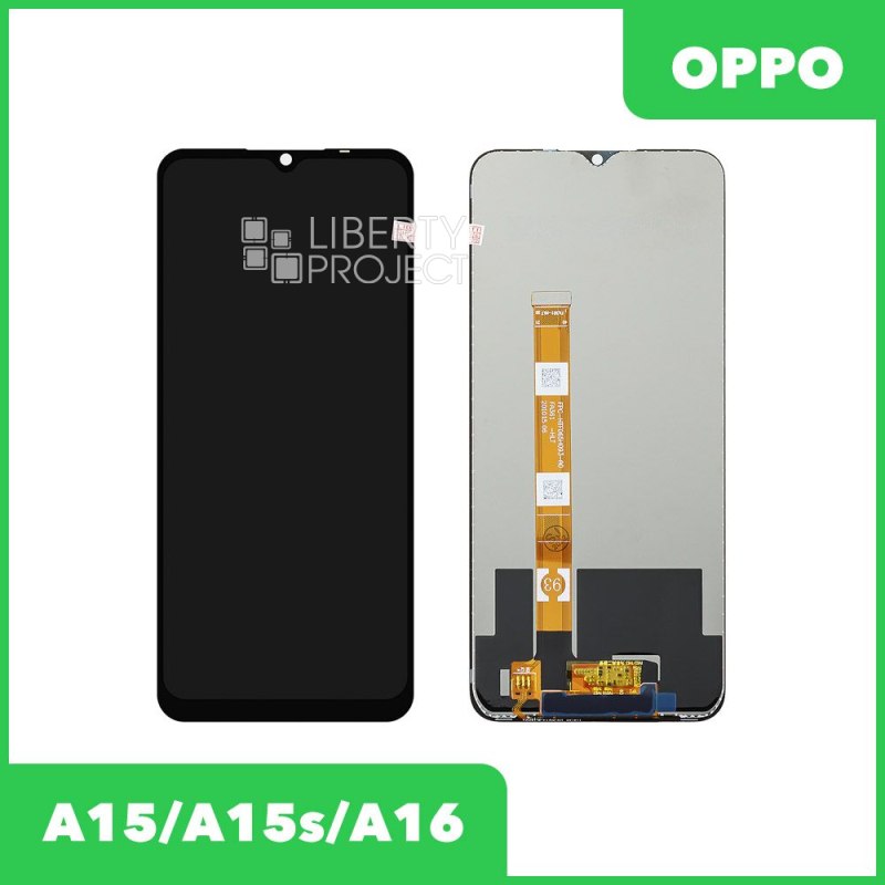 LCD дисплей для Oppo A15/A15s/A16 с тачскрином (черный) Premium Quality