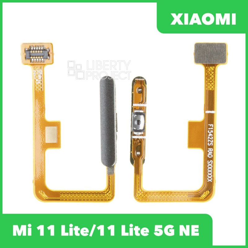 Шлейф/FLC Xiaomi Mi 11 Lite/11 Lite 5G NE сканер отпечатка пальца/кнопка включения (черный)