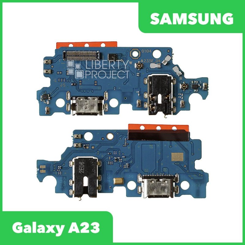 Шлейф/FLC Samsung Galaxy A23 SM-A235 на системный разъём/разъём гарнитуры/микрофон, ориг