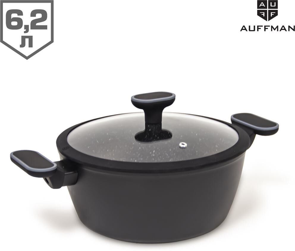 Кастрюля AUFFMAN AM-3102 объем 6,2л с крышкой 28*11,5см