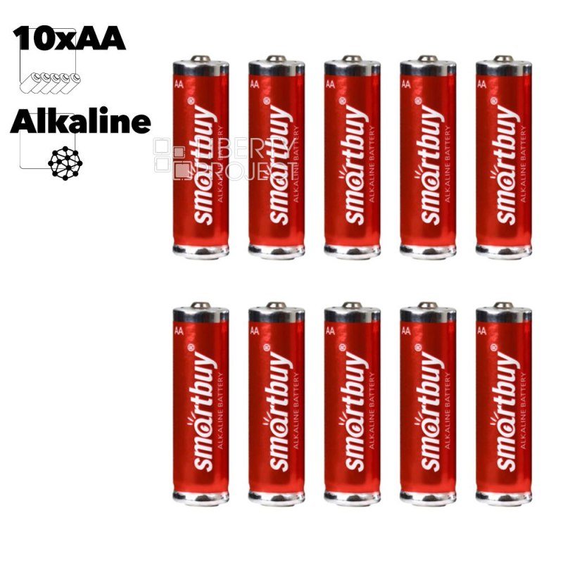 Батарейка алкалиновая Smartbuy LR6 AA 10шт в коробке