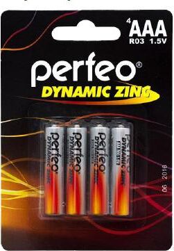 Элементы питания PERFEO R03-4BL DYNAMIC ZINC (120)