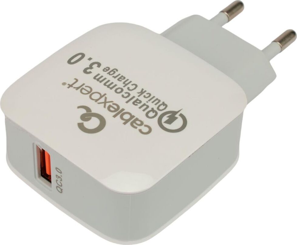 СЗУ CABLEXPERT (21074) MP3A-PC-40, QC3.0, 1 порт USB, белый, пакет