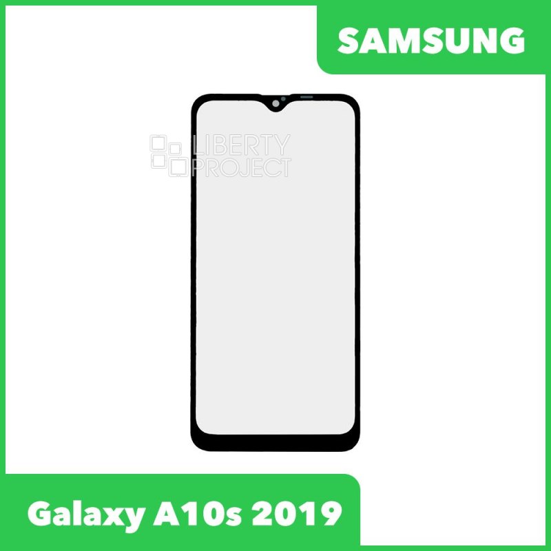 Стекло + OCA плёнка для переклейки Samsung A107F Galaxy A10s 2019 (черный)