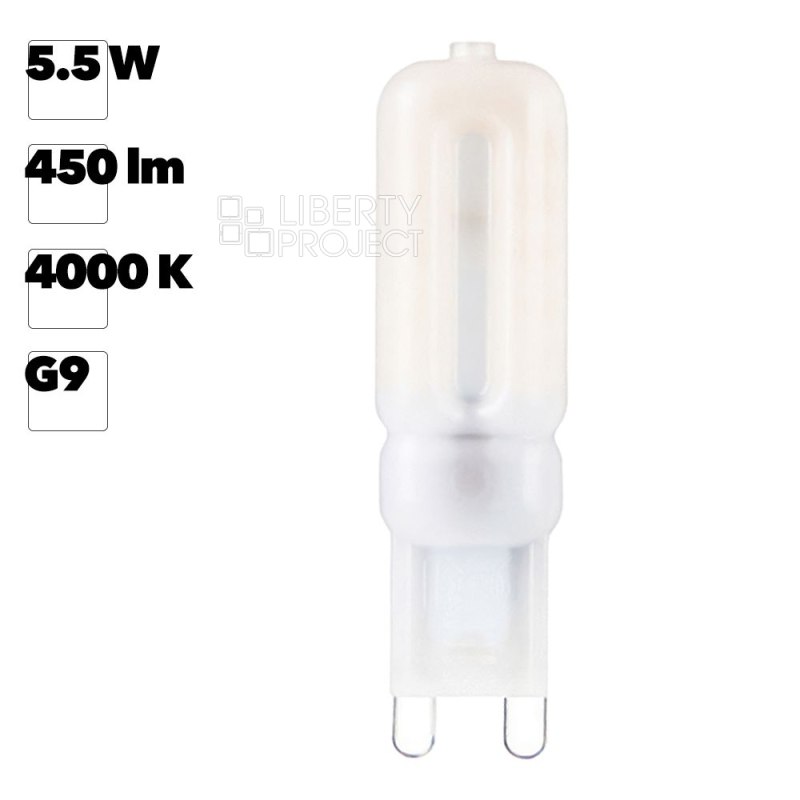 Светодиодная (LED) Лампа Smartbuy G9-5,5W/4000 холодный свет/ G9