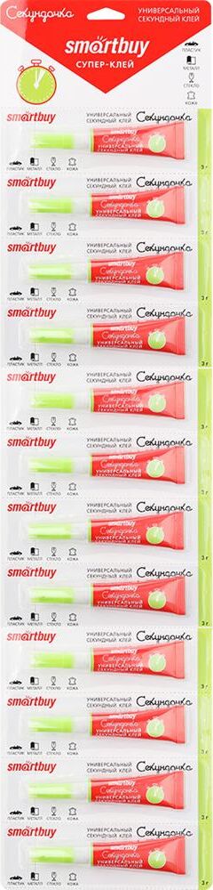 SMARTBUY (SBT-SG-1P1) СЕКУНДОЧКА клей 3 г. - лента 12 шт.