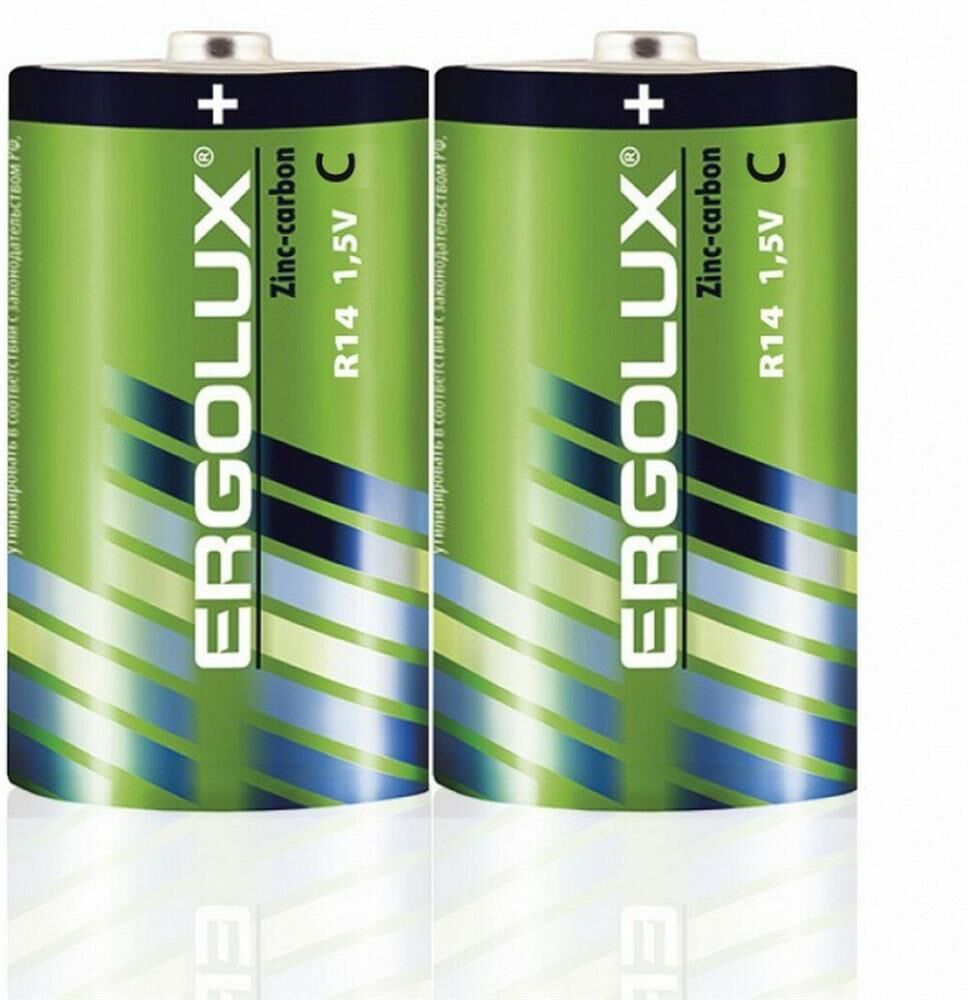 Элементы питания ERGOLUX (14335) R14 SR2
