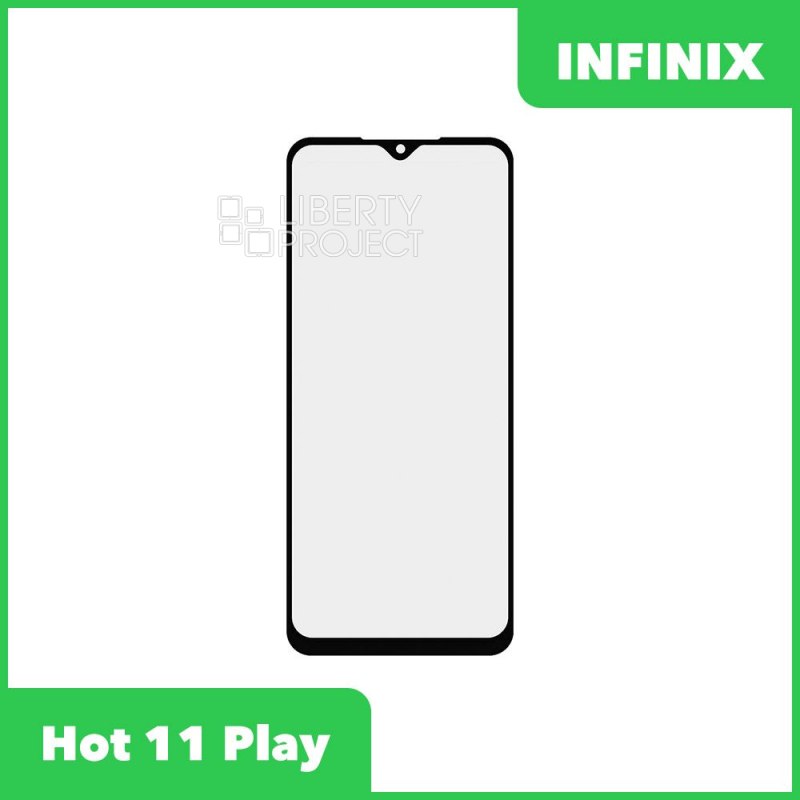 Стекло + OCA пленка для переклейки Infinix Hot 11 Play (черный)