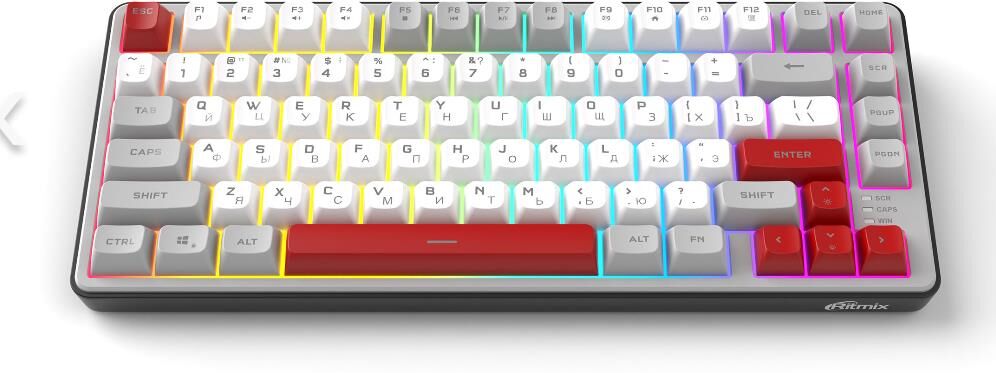Клавиктура RITMIX RKB-681BL Gray серый-бордовый