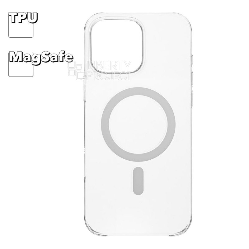 Защитная крышка для iPhone 16 Pro Max "Clear Case" MagSafe TPU (прозрачная)