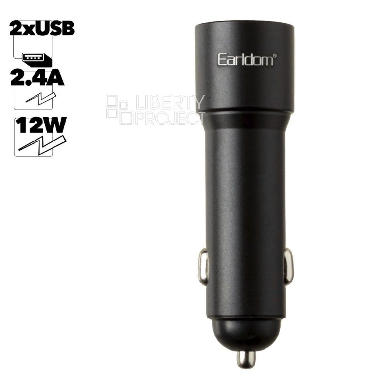 АЗУ Earldom ES-CC20 2xUSB, 2.4A (черный)