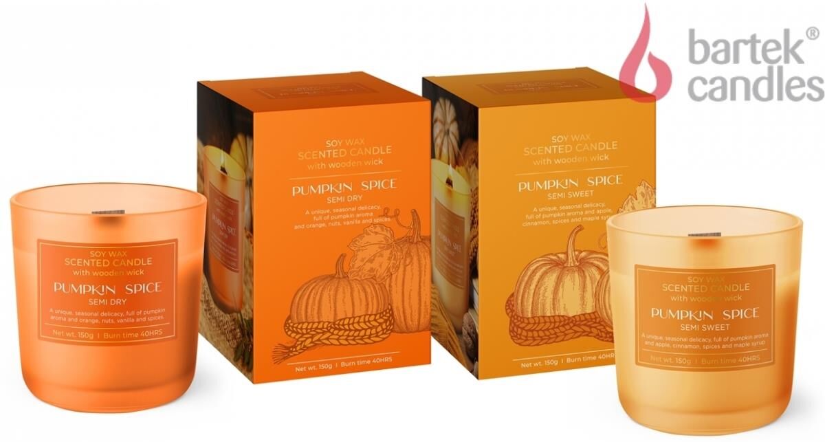 Свеча BARTEK Тыквенная приправа (PUMPKIN SPICE) 150гр в стакане