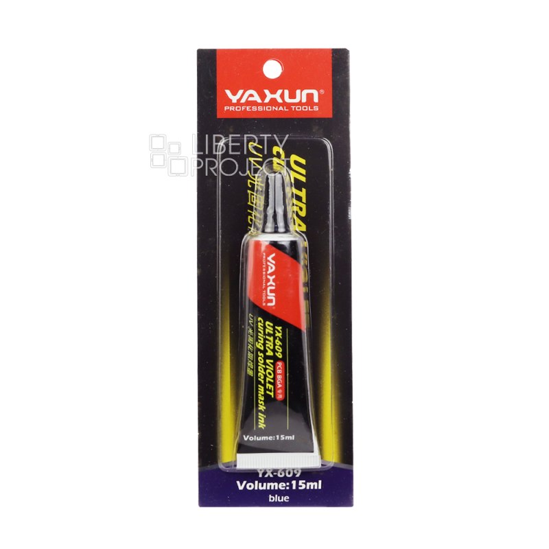 Клей УФ YAXUN YX-609 UV Mask Ink (синий, 15 мл.)