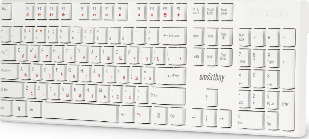 Клавиатура SMARTBUY (SBK-238U-W) ONE 238 USB, белый