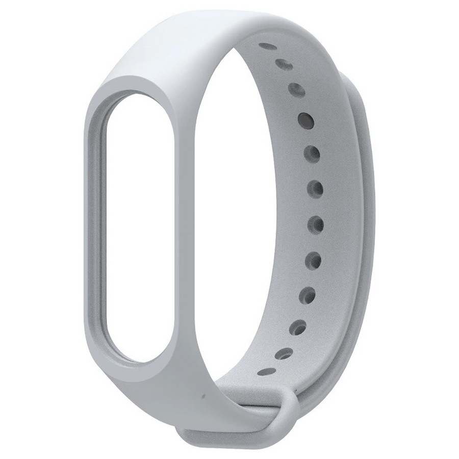 Силиконовый ремешок для Xiaomi mi band 5/6/7 серый
