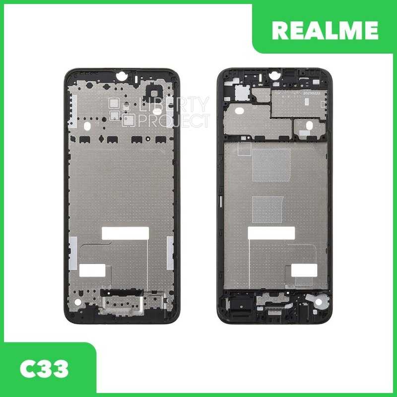 Рамка дисплея для Realme C33 (RMX3624) (черный)