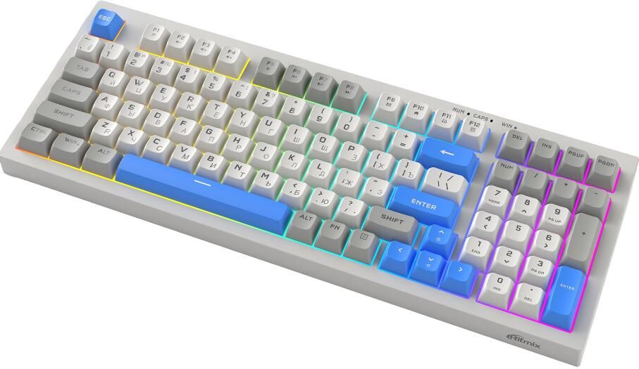 Клавиктура RITMIX RKB-598BL Gray серый-голубой