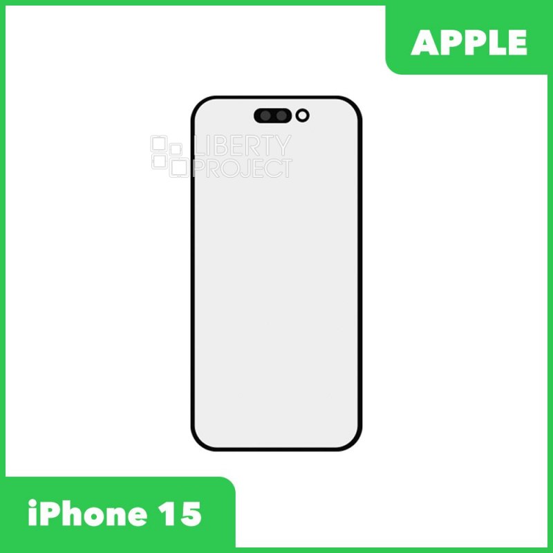 G+OCA PRO стекло для IPhone 15 олеофобное покрытие (черный)