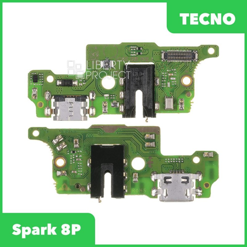 Шлейф/FLC Tecno Spark 8P (KG7N) на системный разъём/микрофон ориг