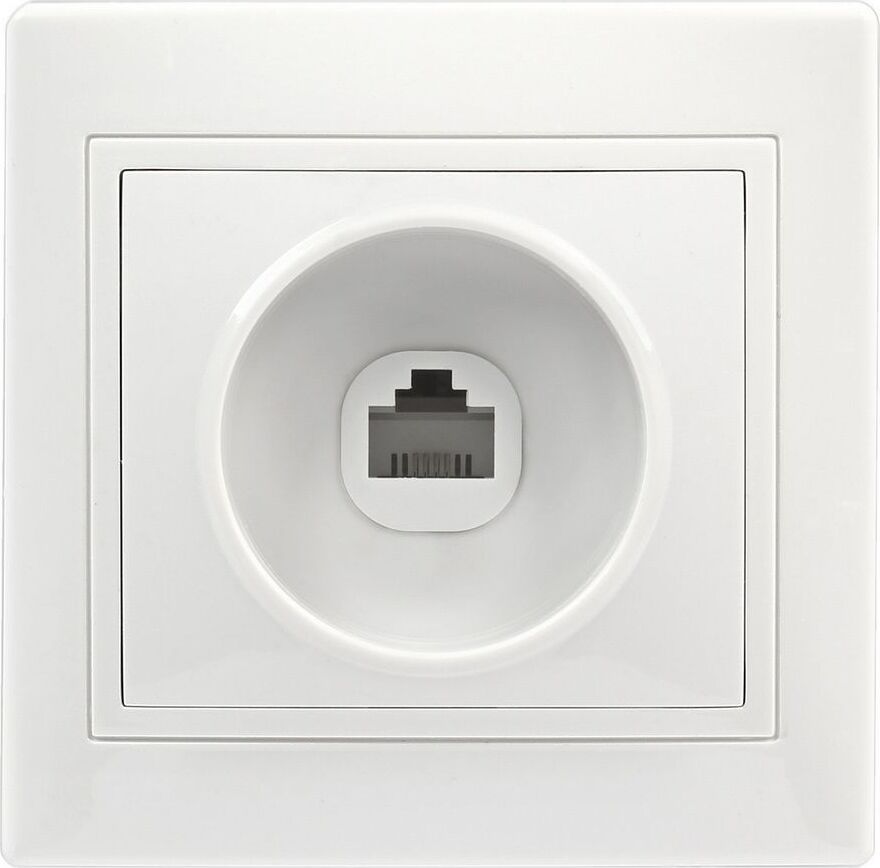 Розетка SMARTBUY (SBE-01w-S1-RJ) Венера, 1-местная белый
