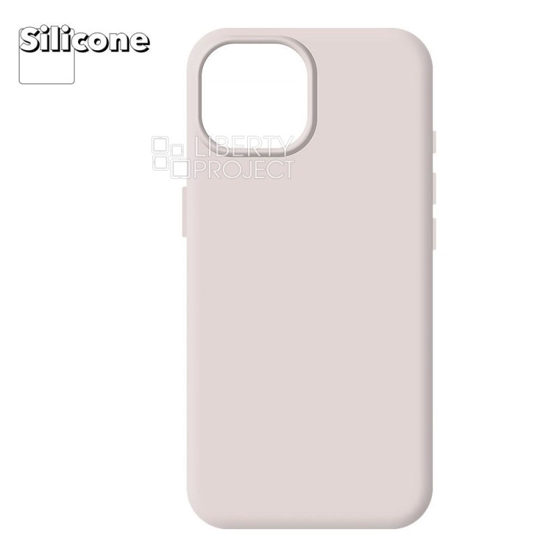 Силиконовый чехол для iPhone 15 "Silicone Case" (Light Pink)