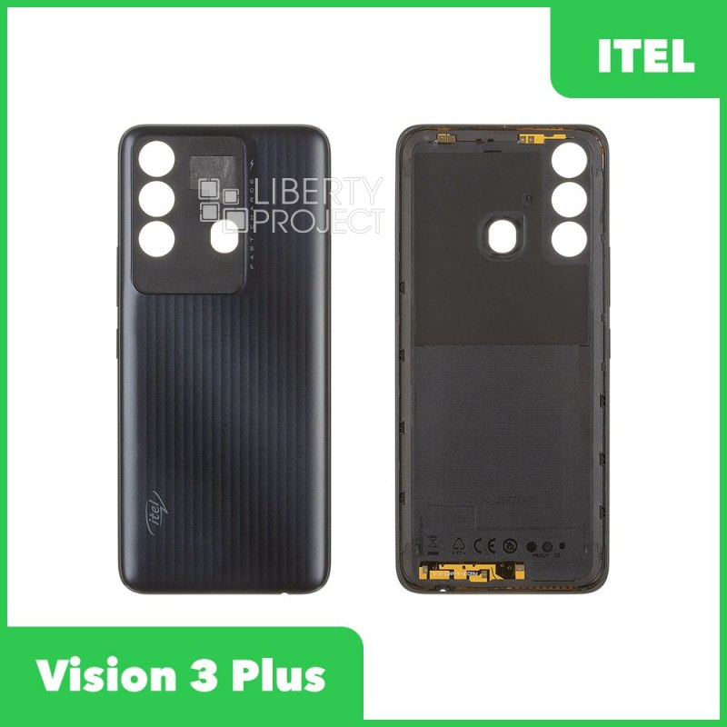 Задняя крышка для Itel Vision 3 Plus (P682LPN) (черный)