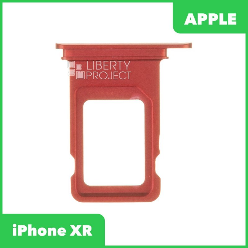 Держатель SIM-карты (сим лоток) iPhone XR (красный)