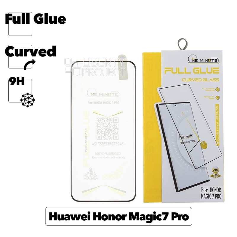 Защитное стекло "One Minute" для Huawei Honor Magic7 Pro Full Glue Curved Glass