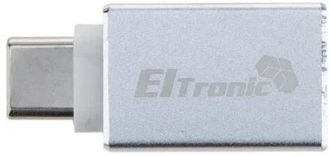Переходник ELTRONIC (1-49) Type-C to USB-A 3.0 (серебро/белый)
