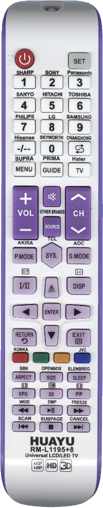 Универсальный пульт Huayu RM-L1195+8