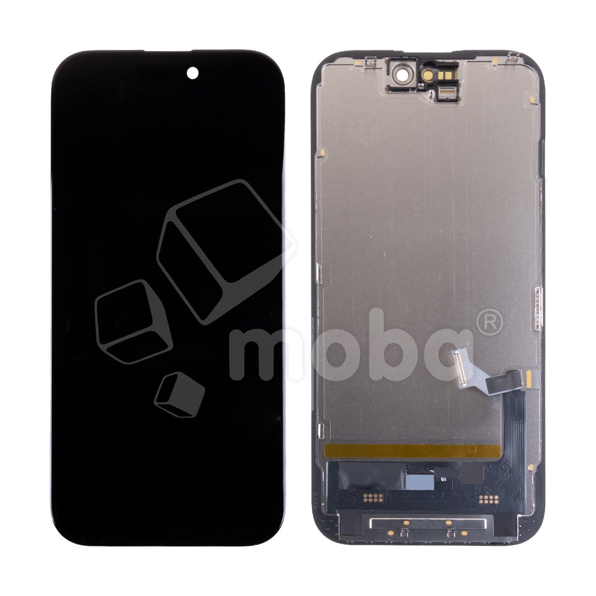 Дисплей для iPhone 15 (A3090) в сборе с тачскрином Черный - JCID (Soft OLED, Full HD) (с верификацией = с привязкой без ошибки)