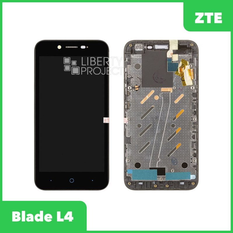 LCD дисплей для ZTE Blade L4 в сборе с тачскрином, без рамки (черный)
