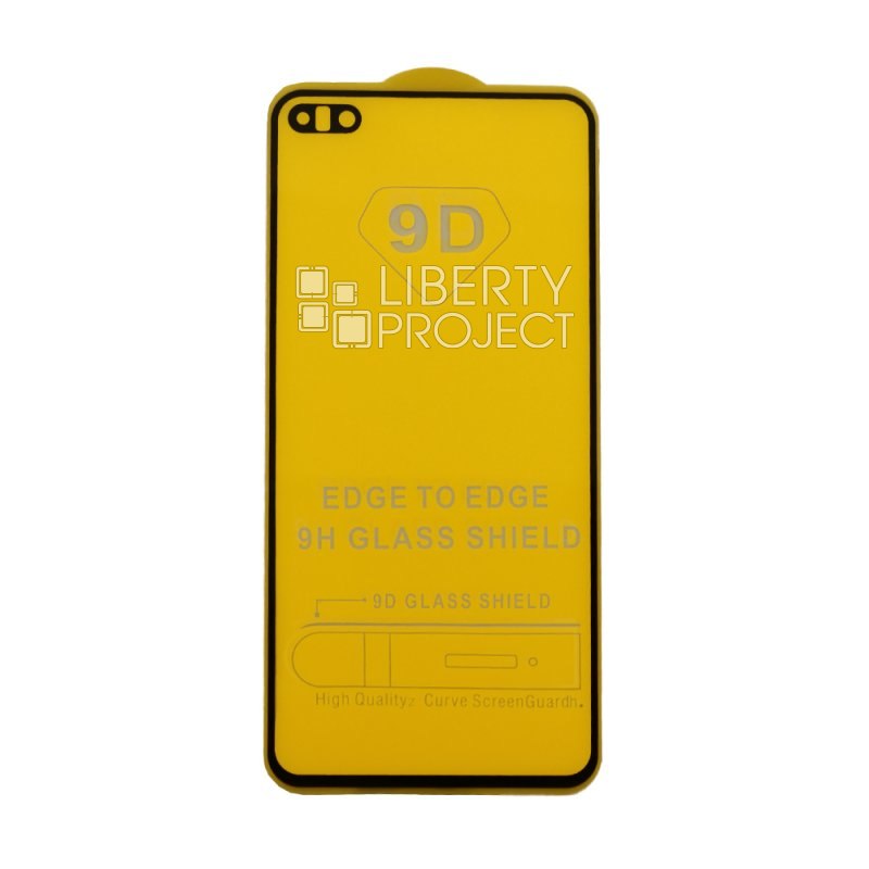 Защитное стекло для Huawei P40 Edge To Edge 9H Glass Shield 9D 0,3 мм (желтая подложка)