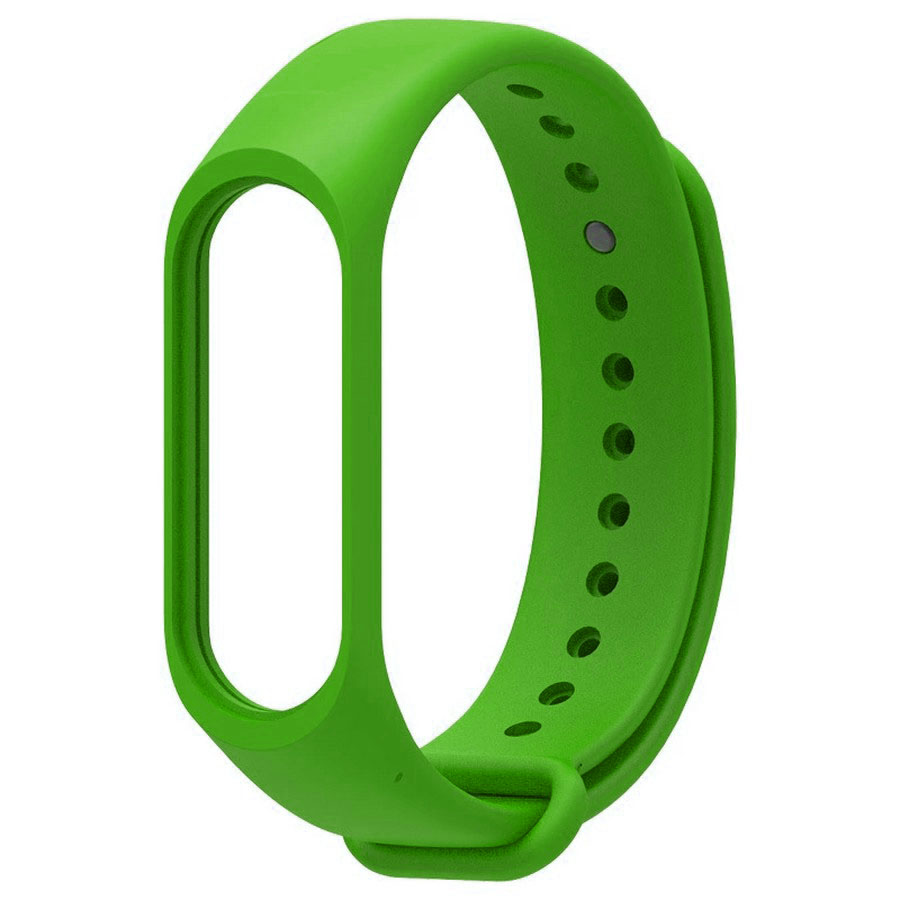Силиконовый ремешок для Xiaomi mi band 5/6/7 ярко-зеленый