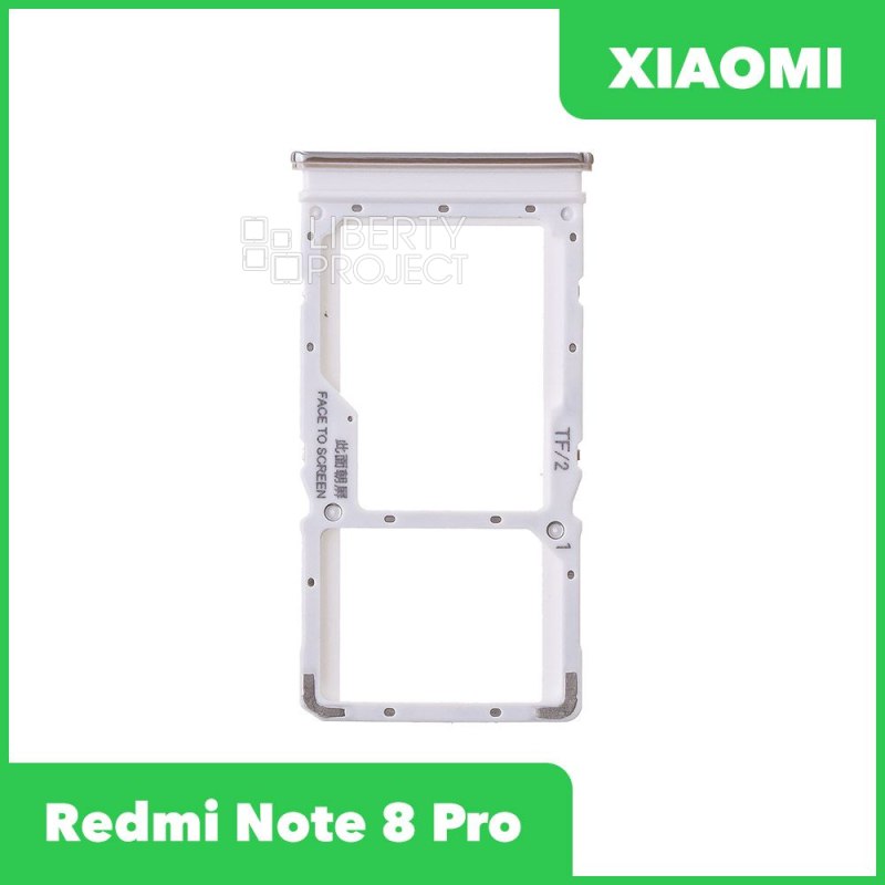Держатель SIM карты для Xiaomi Redmi Note 8 Pro белый