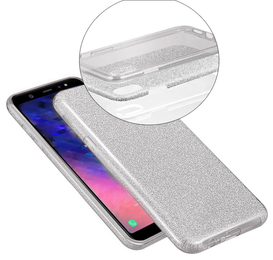 Силиконовая противоударная накладка Diamond для Huawei Y5p/Honor 9S серебро