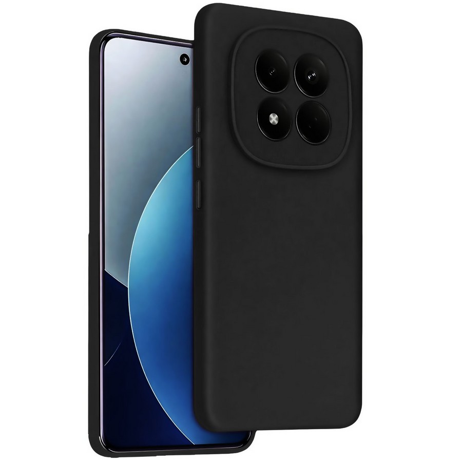 Силиконовая накладка без логотипа Silky soft-touch для Xiaomi Redmi Note 15 4G черный