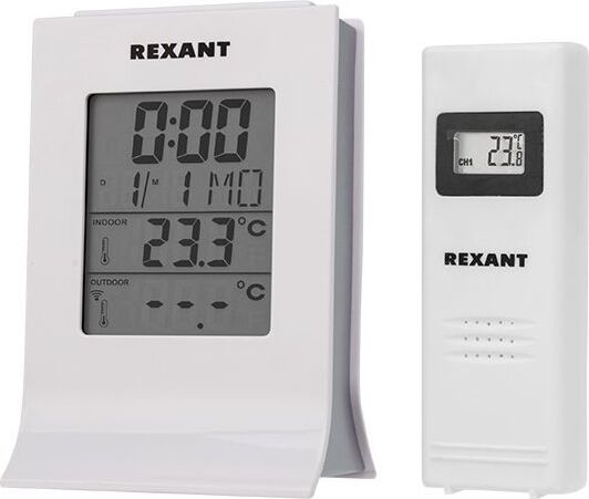 REXANT (70-0595) МЕТЕОСТАНЦИЯ С БЕСПРОВОДНЫМ ВЫНОСНЫМ ДАТЧИКОМ