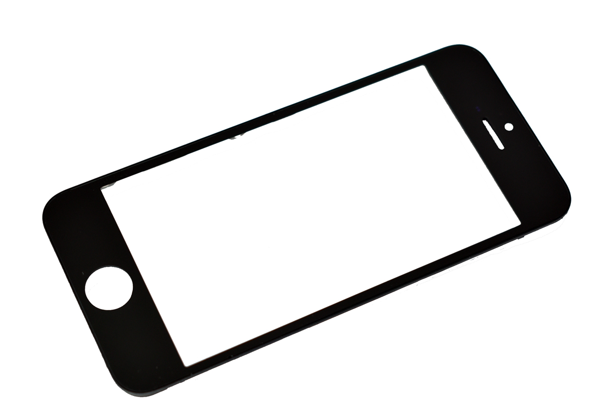 Стекло для переклейки для iPhone 5C с рамкой с OCA пленкой черный