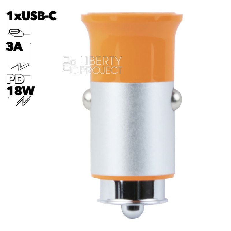 АЗУ LDNIO C61C 1xUSB-C, 3А, PD18W (оранжевый/серебряный/коробка)