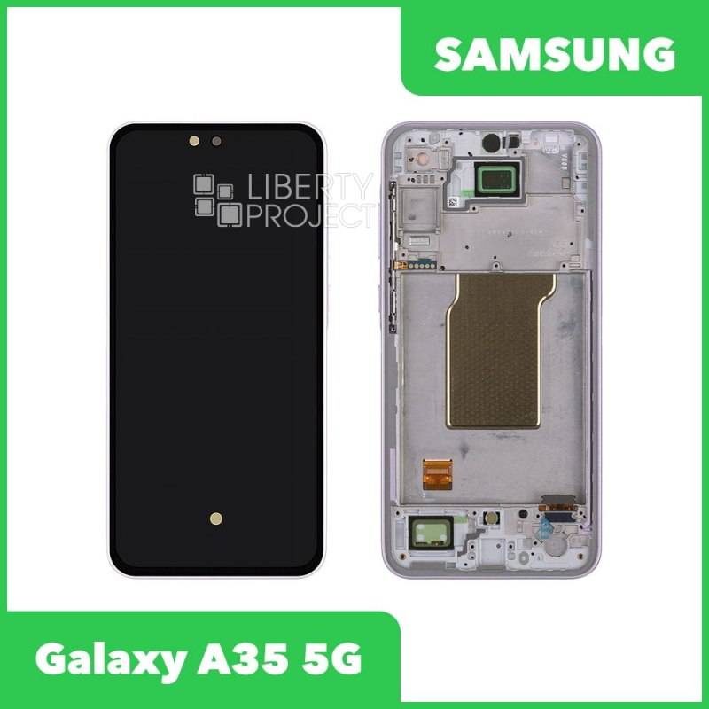 LCD дисплей для Samsung Galaxy A35 5G SM-A356E в рамке (лаванда) 100% OR SP