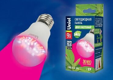 Лампа декоративная светодиодная UNIEL (09645) LED-A60-9W/SP/E27/CL ALM01WH