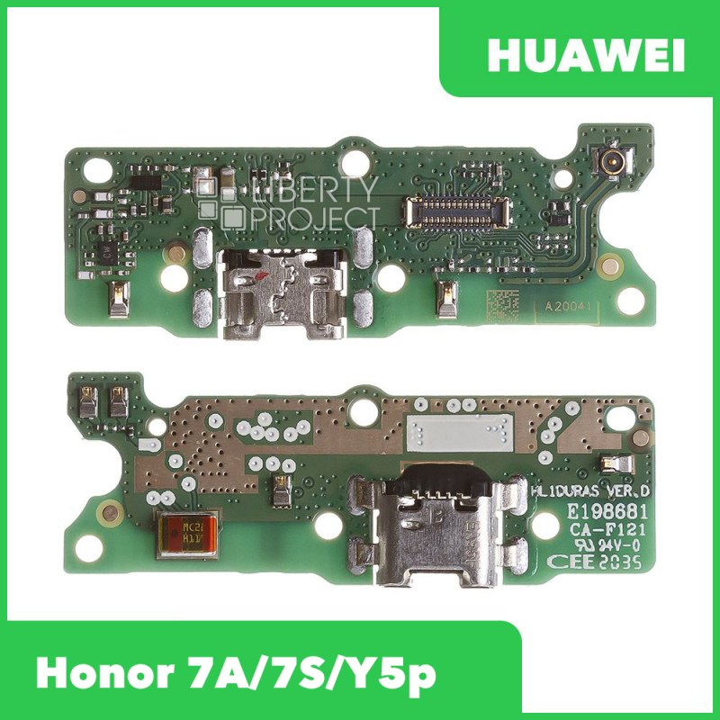 Шлейф/FLC Huawei Honor 7A/7S/Y5p (DUA-L22) на системный разъём/разъём гарнитуры/микрофон (оригинал)