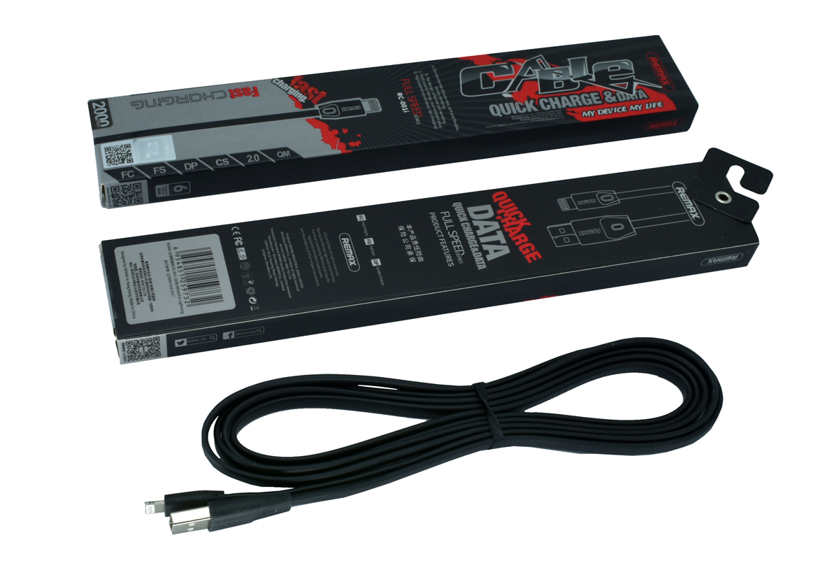 USB Провод REMAX 5/5S Lightning 1m RC-001i Black